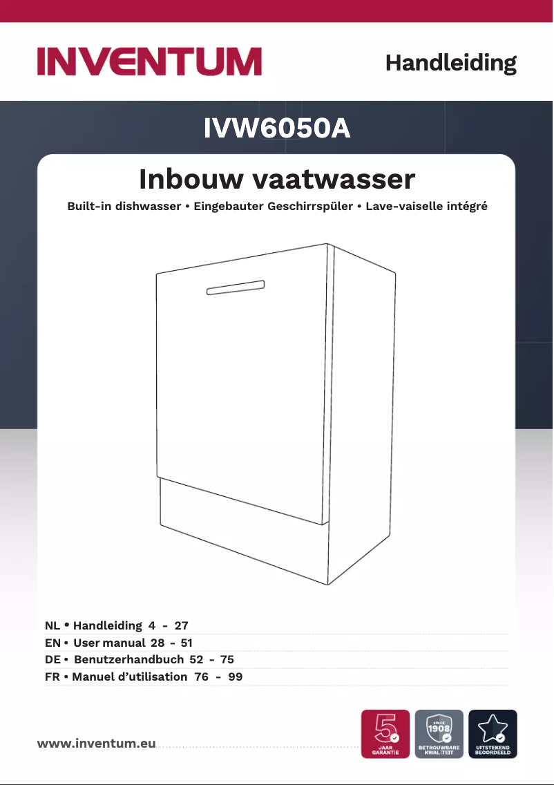 Page n°1 - Manuel utilisateur Inventum IVW6050A