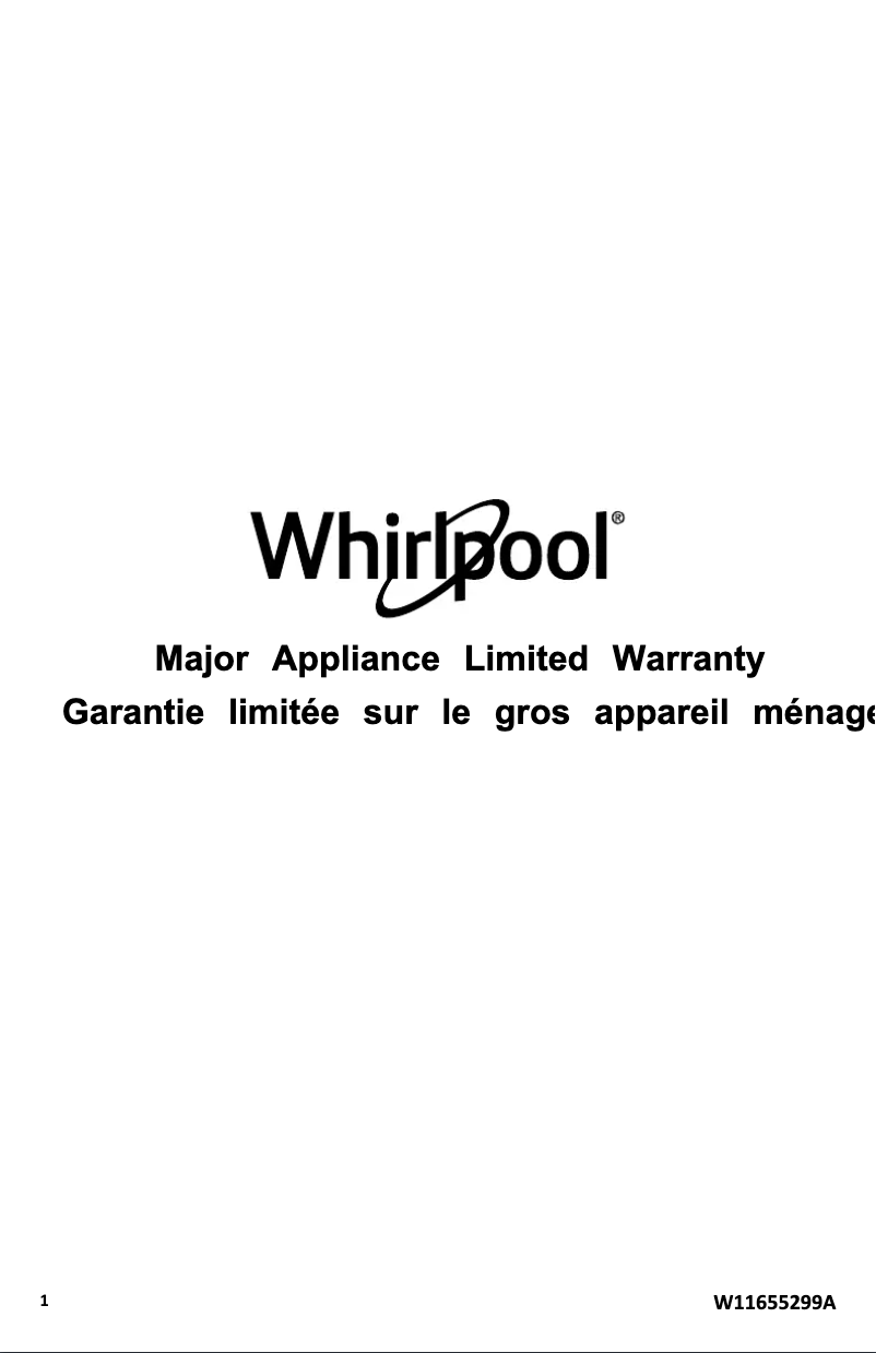 Página 1 del manual Información de garantía Whirlpool YWED9620HW