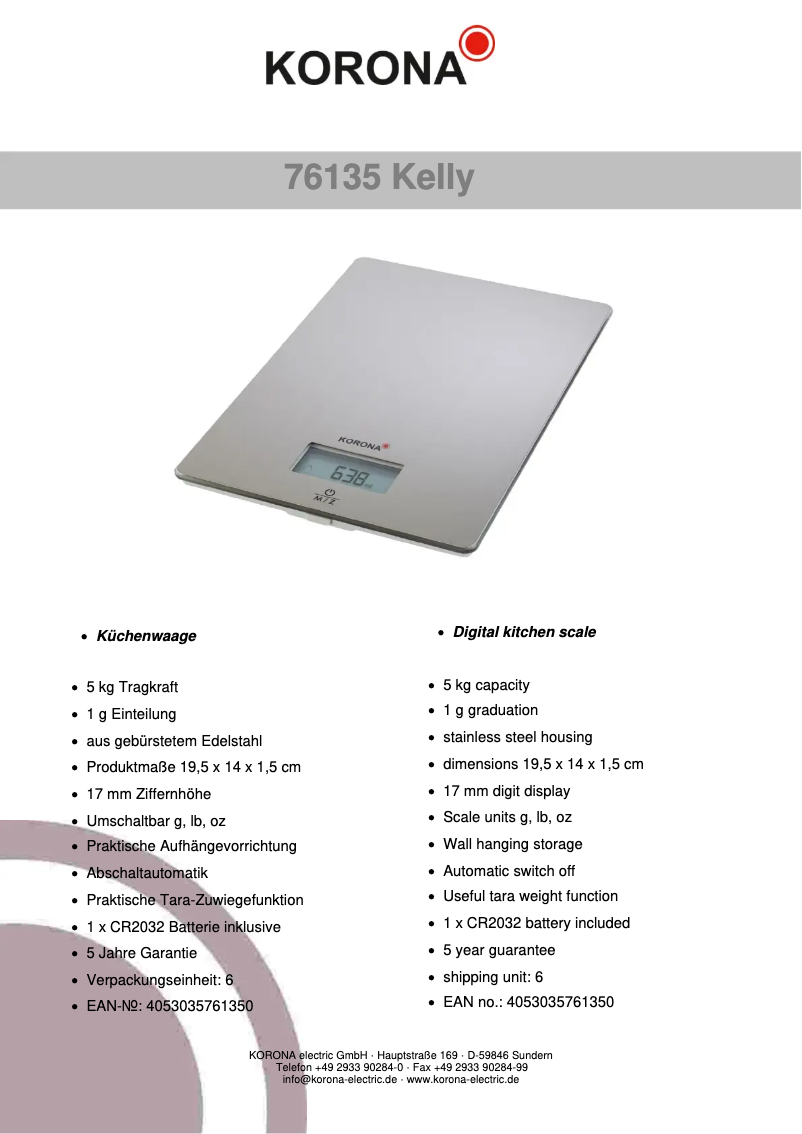 Image de la première page du manuel de l'appareil Kelly 76135