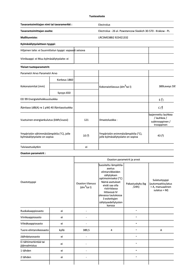 Página 1 del manual Manual de usuario Electrolux LRC5ME38B2