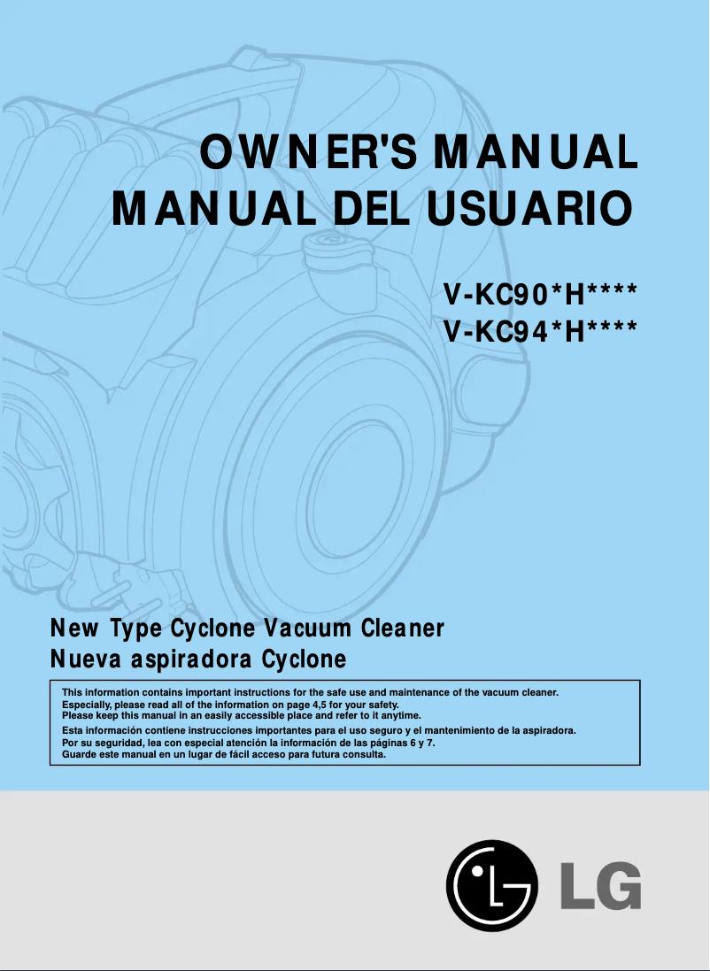 Page n°1 - Manuel utilisateur LG V-KC902HTV