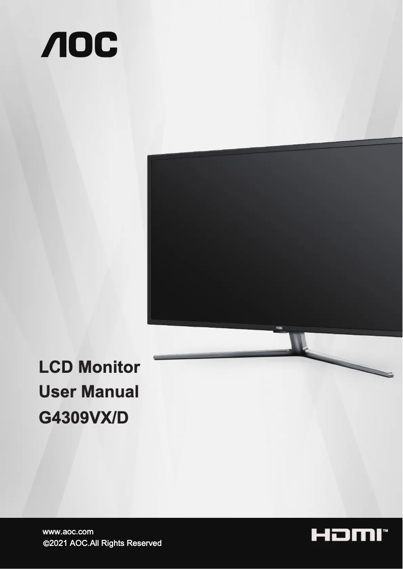Page n°1 - Manuel utilisateur AOC G4309VX/D