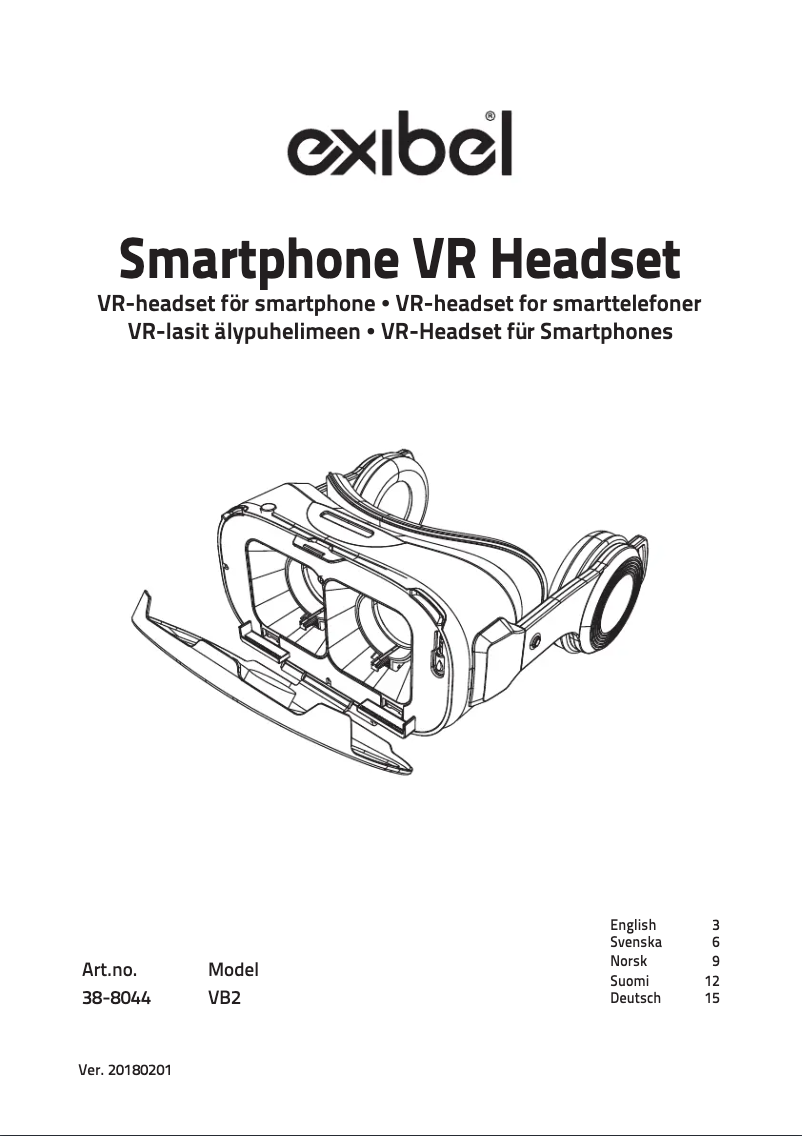 Page 1 de la notice Manuel utilisateur Exibel VB2