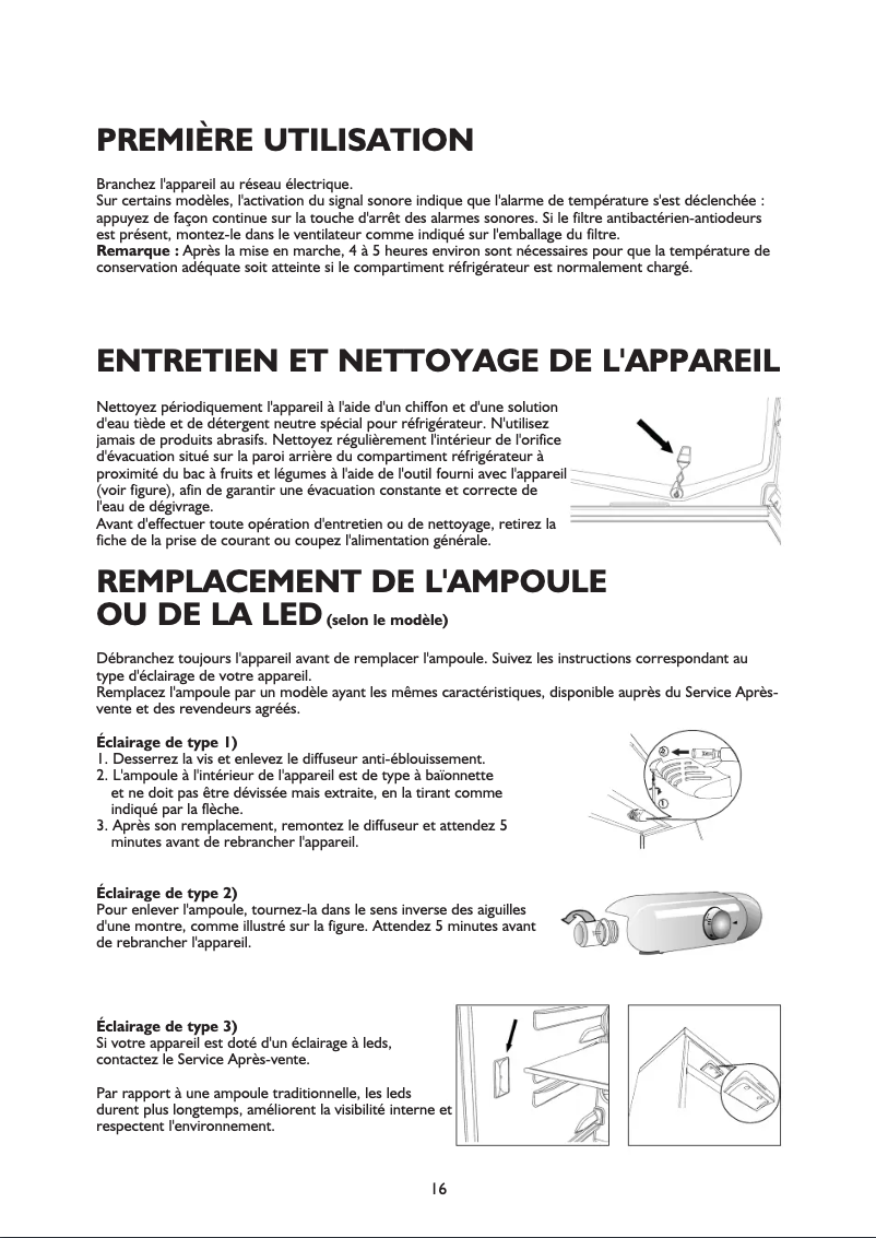 Page 1 de la notice Manuel utilisateur Whirlpool ART 860/A++