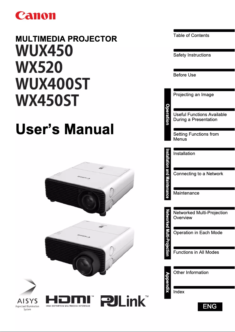 Imagen de la primera página del manual del dispositivo XEED WX520