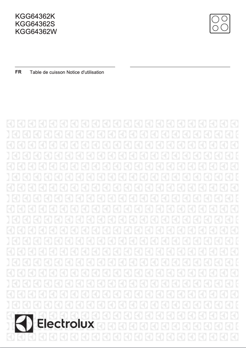 Page 1 de la notice Manuel utilisateur Electrolux KGG64362W