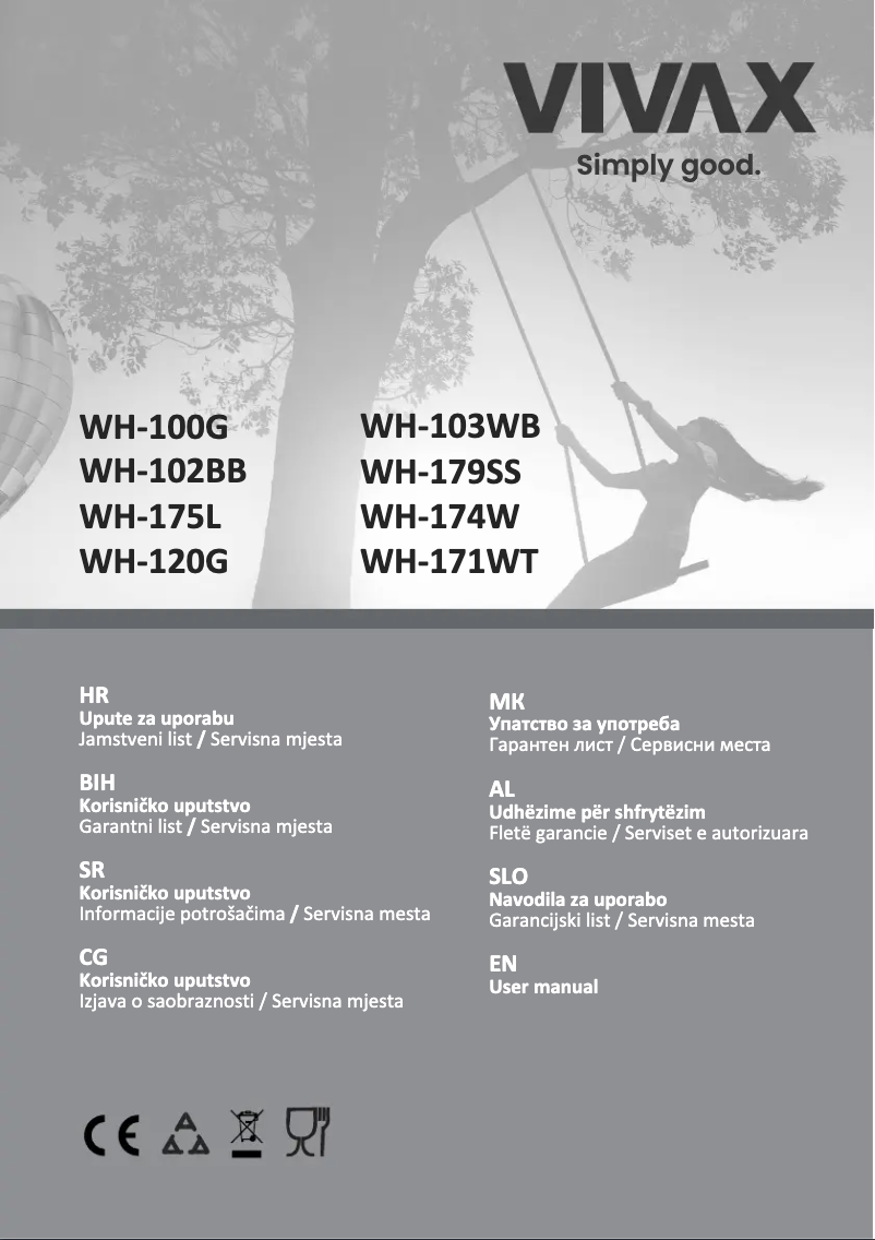 Image de la première page du manuel de l'appareil WH-179SS