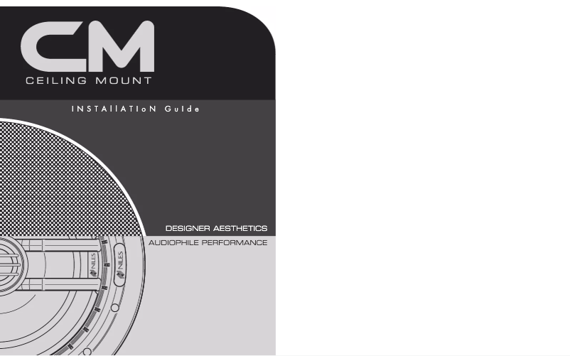 Page 1 de la notice Manuel utilisateur Niles CM7BG