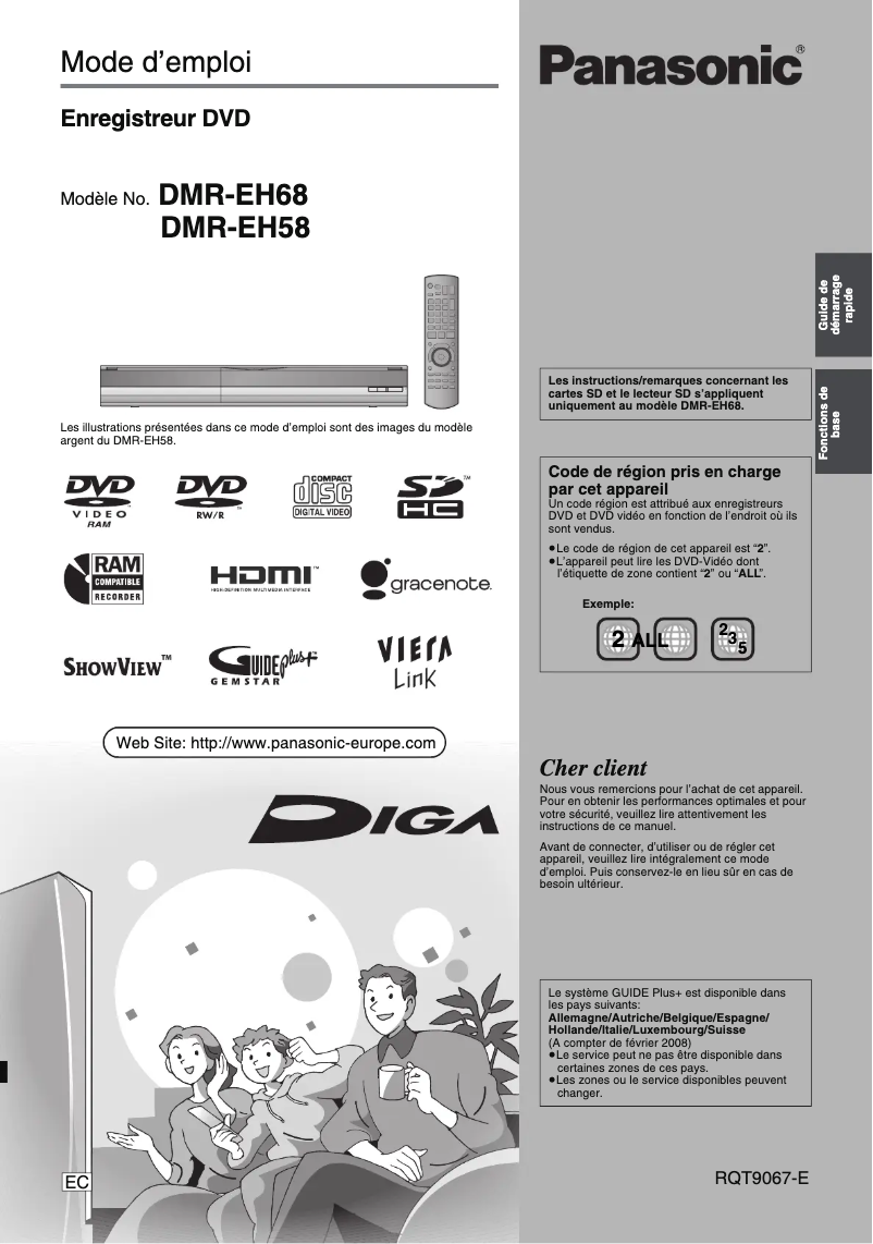 Página 1 del manual Manual de usuario Panasonic DMR-EH58