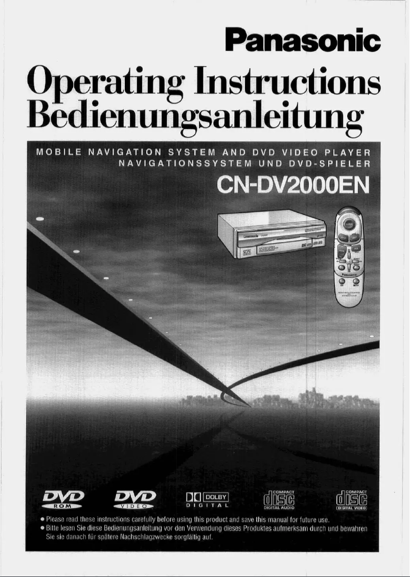 Page 1 de la notice Manuel utilisateur Panasonic CN-DV2000