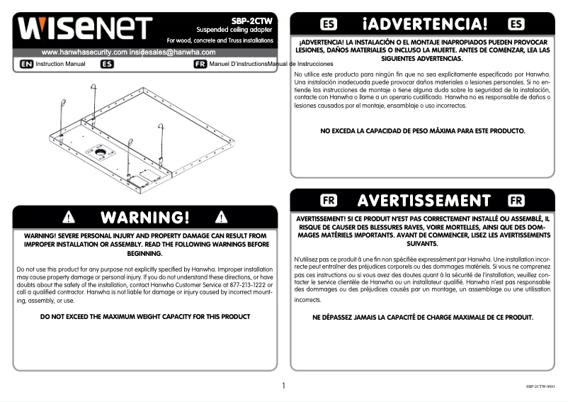 Image de la première page du manuel de l'appareil SBP-2CTW