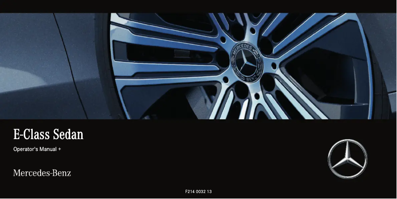 Page 1 de la notice Manuel utilisateur Mercedes-Benz E-Class Sedan (2023)