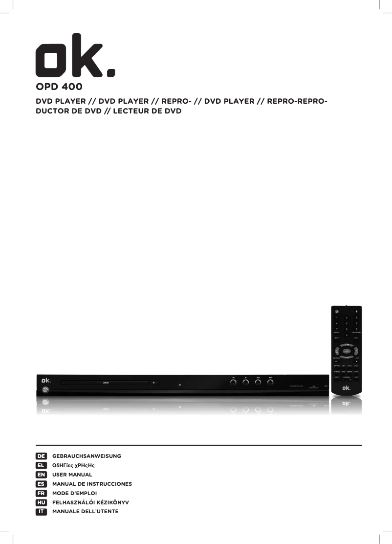 Page n°1 - Manuel utilisateur OK OPD 400