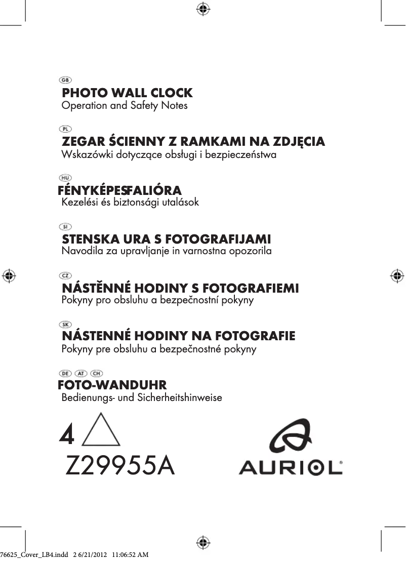 Page 1 de la notice Manuel utilisateur Auriol Z29955A