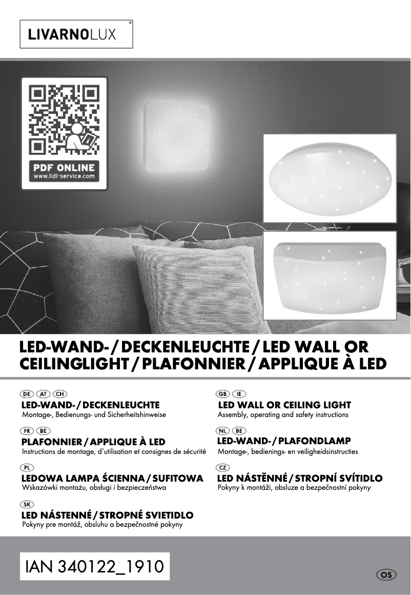 Page 1 de la notice Manuel utilisateur Livarno Lux HG05024A