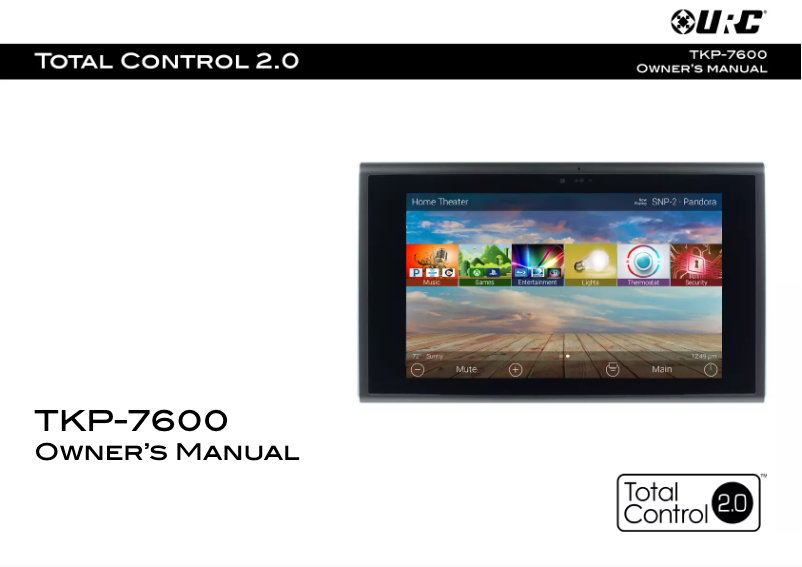 Página 1 del manual Manual de usuario Universal Remote Control TKP-7600