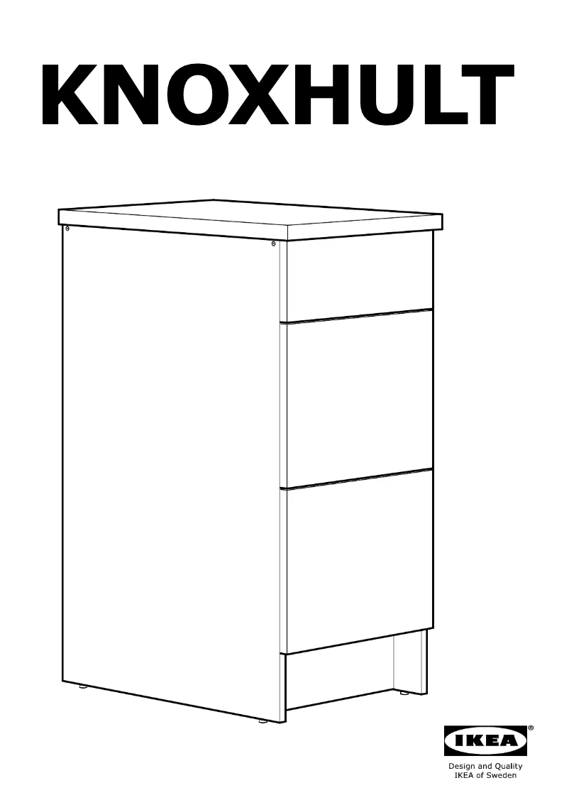 Page 1 de la notice Instructions / montage Ikea KNOXHULT