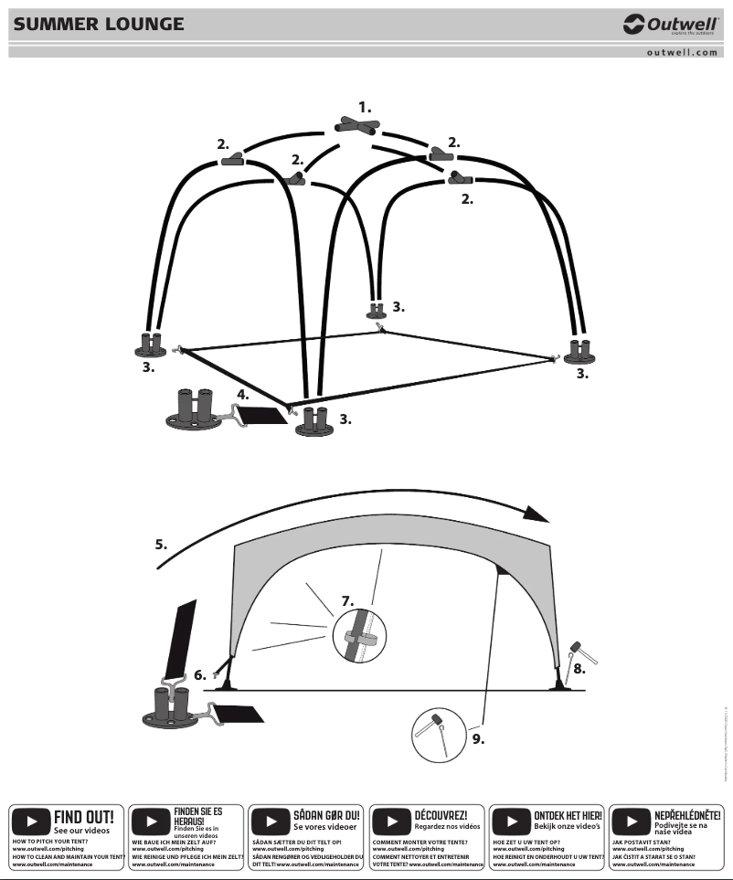 Page 1 de la notice Mode d'emploi Outwell Summer Lounge M