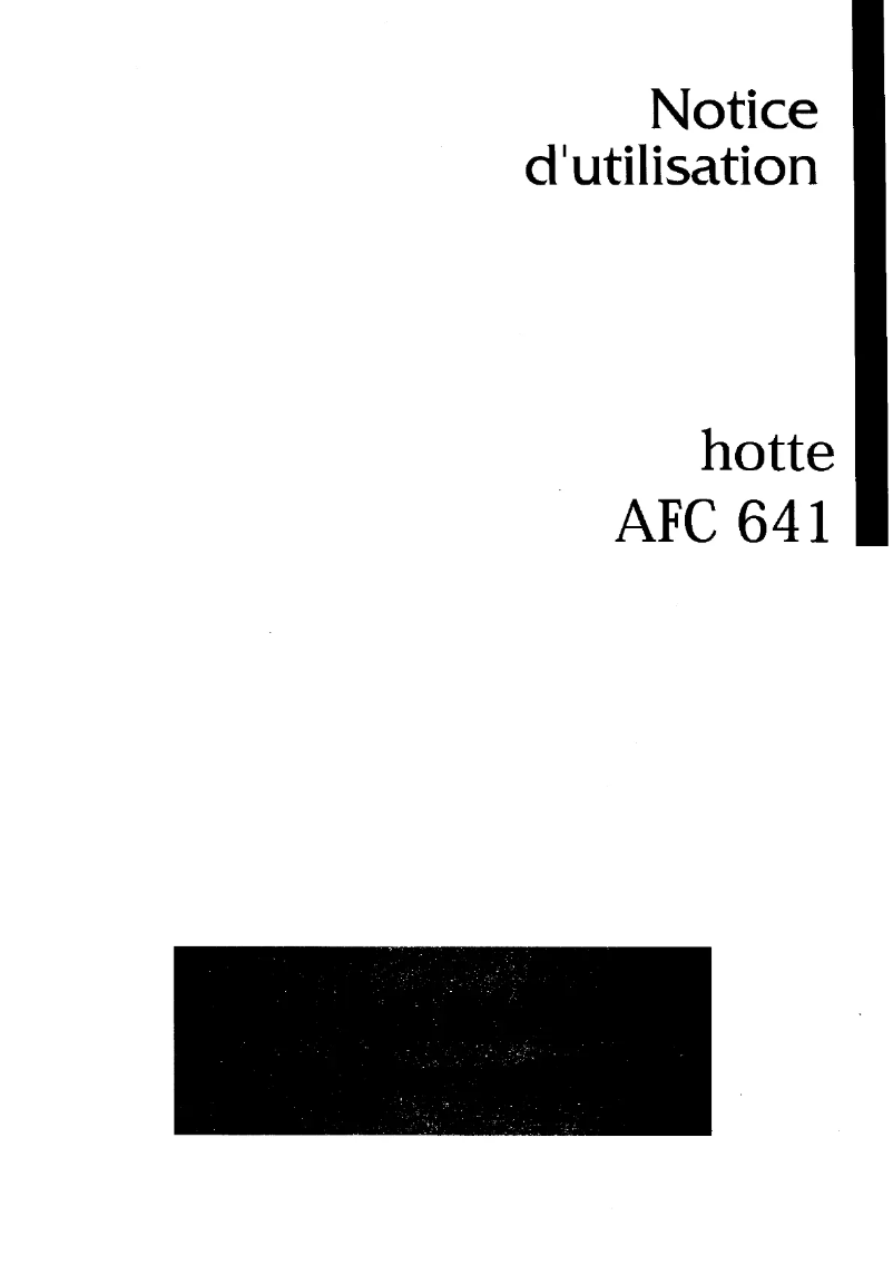 Page 1 de la notice Manuel utilisateur Arthur Martin-Electrolux AFC641N