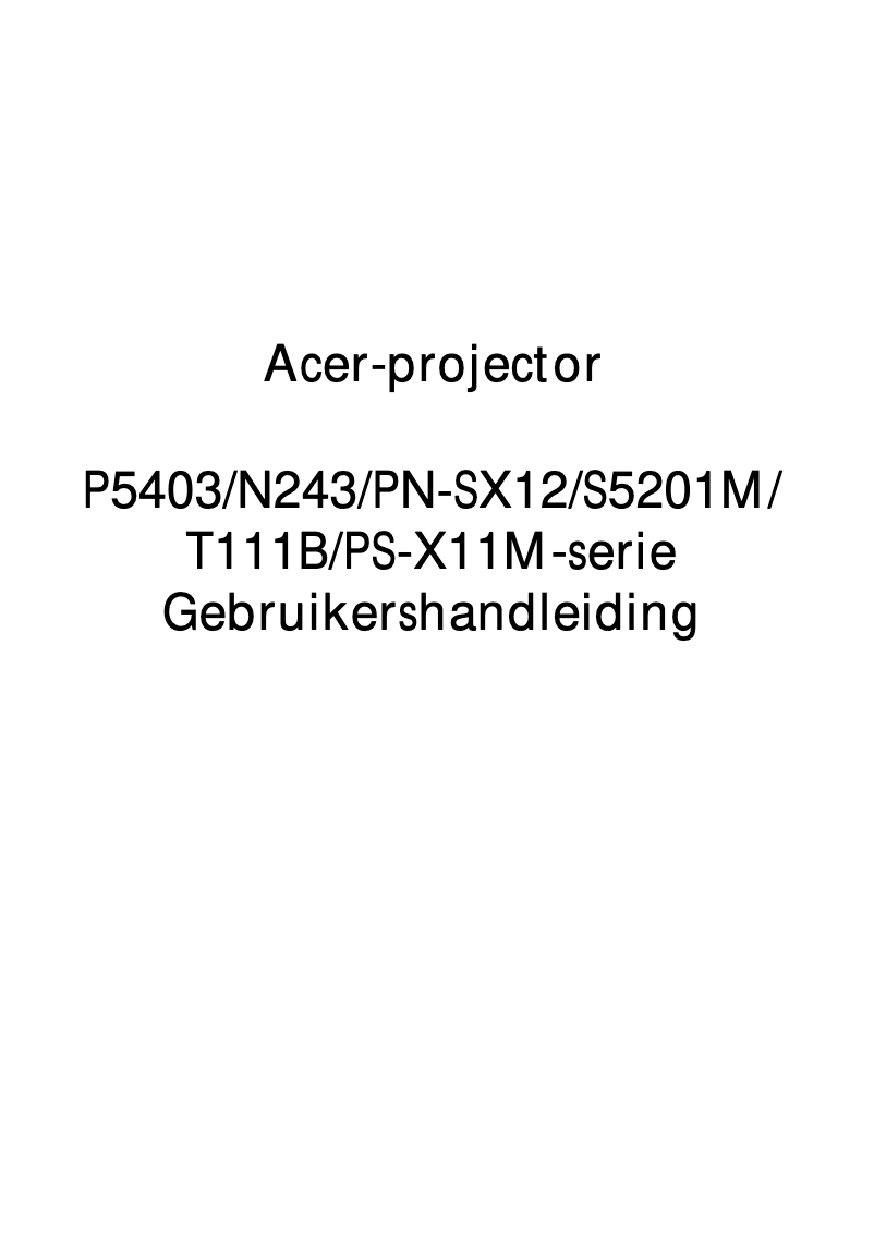 Image de la première page du manuel de l'appareil P5403