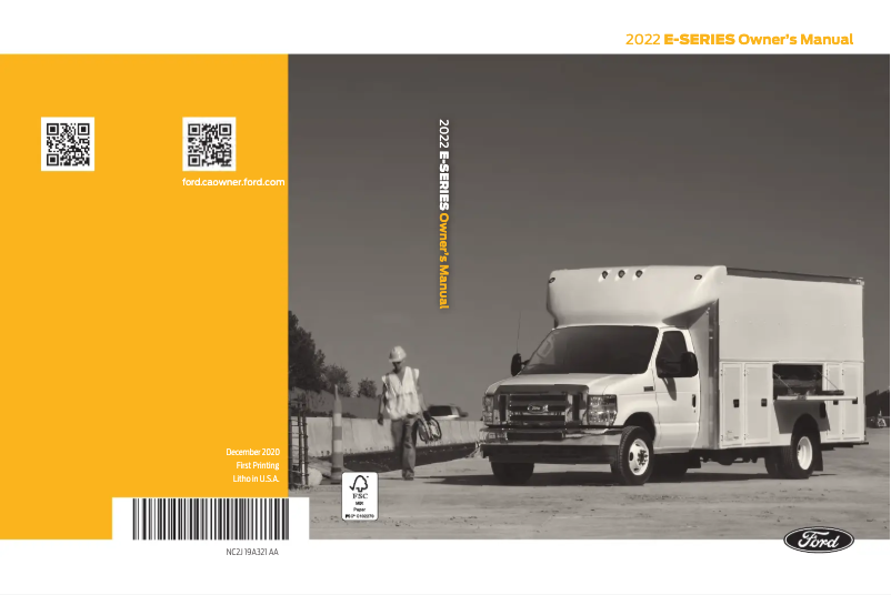 Page n°1 - Manuel utilisateur Ford E-450 (2022)