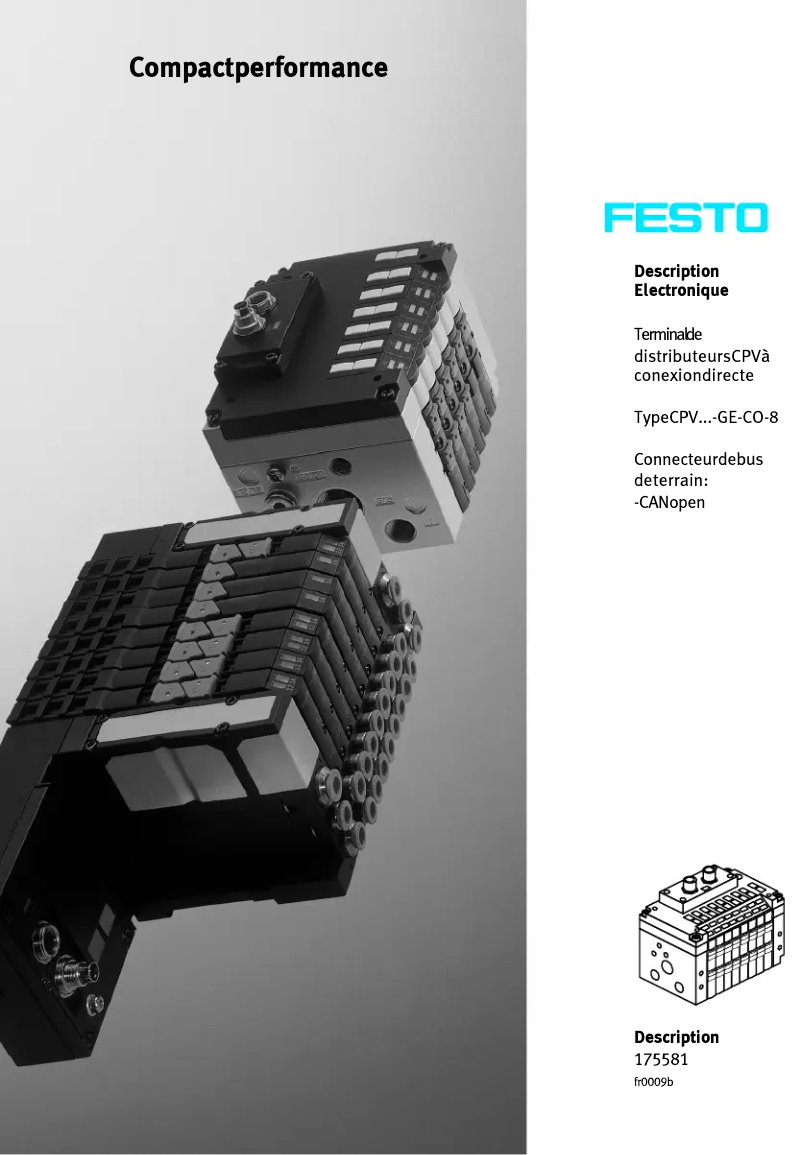 Page 1 de la notice Manuel utilisateur Festo P.BE-CP-CO-DE