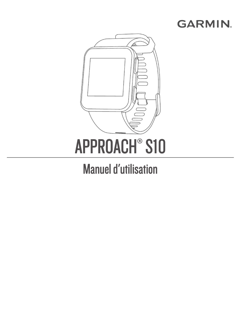 Page n°1 - Manuel utilisateur Garmin Approach S10
