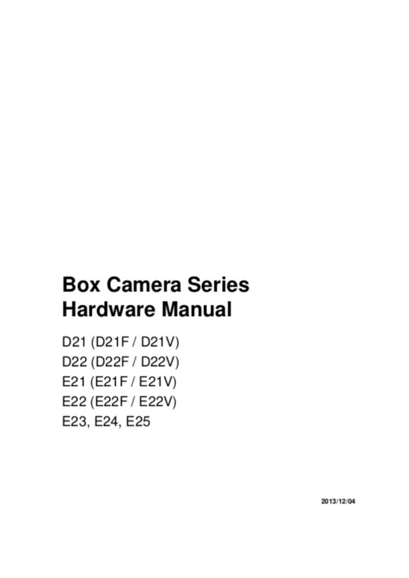 Image de la première page du manuel de l'appareil D21V