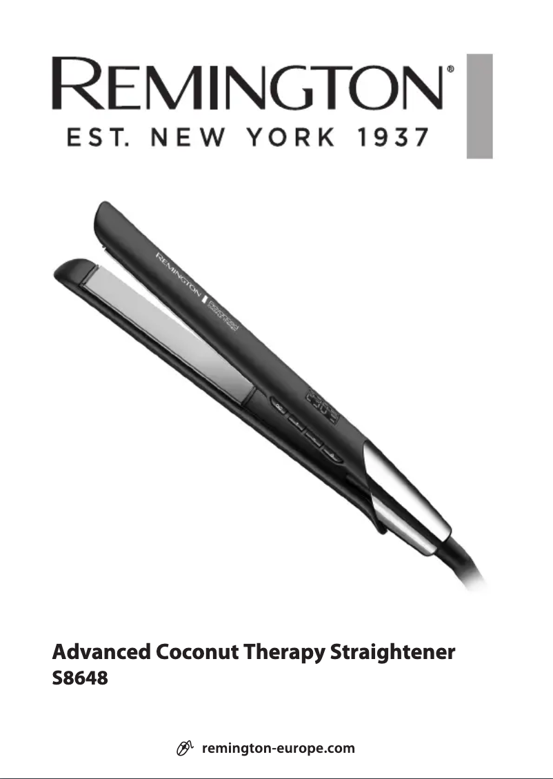 Page 1 de la notice Manuel utilisateur Remington Advanced Coconut Therapy S8648