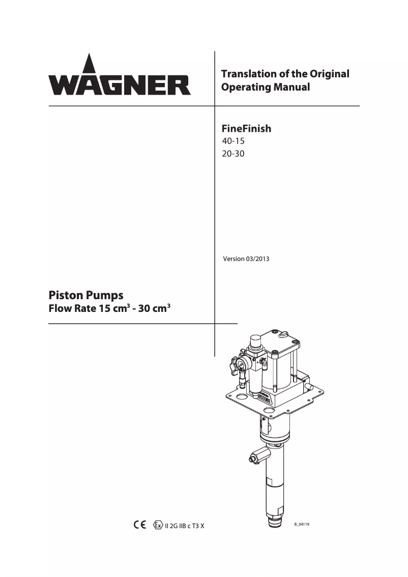 Image de la première page du manuel de l'appareil FineFinish 40-15 S