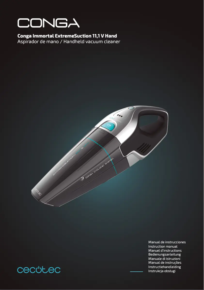 Page n°1 - Manuel utilisateur Cecotec Conga Immortal ExtremeSuction 11,1 V Hand