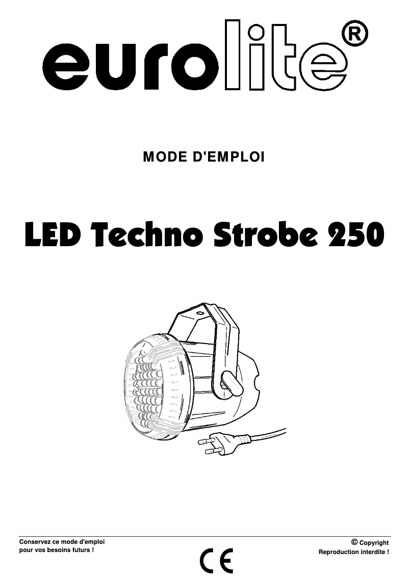 Page n°1 - Fiche technique Eurolite LED Techno Strobe 250