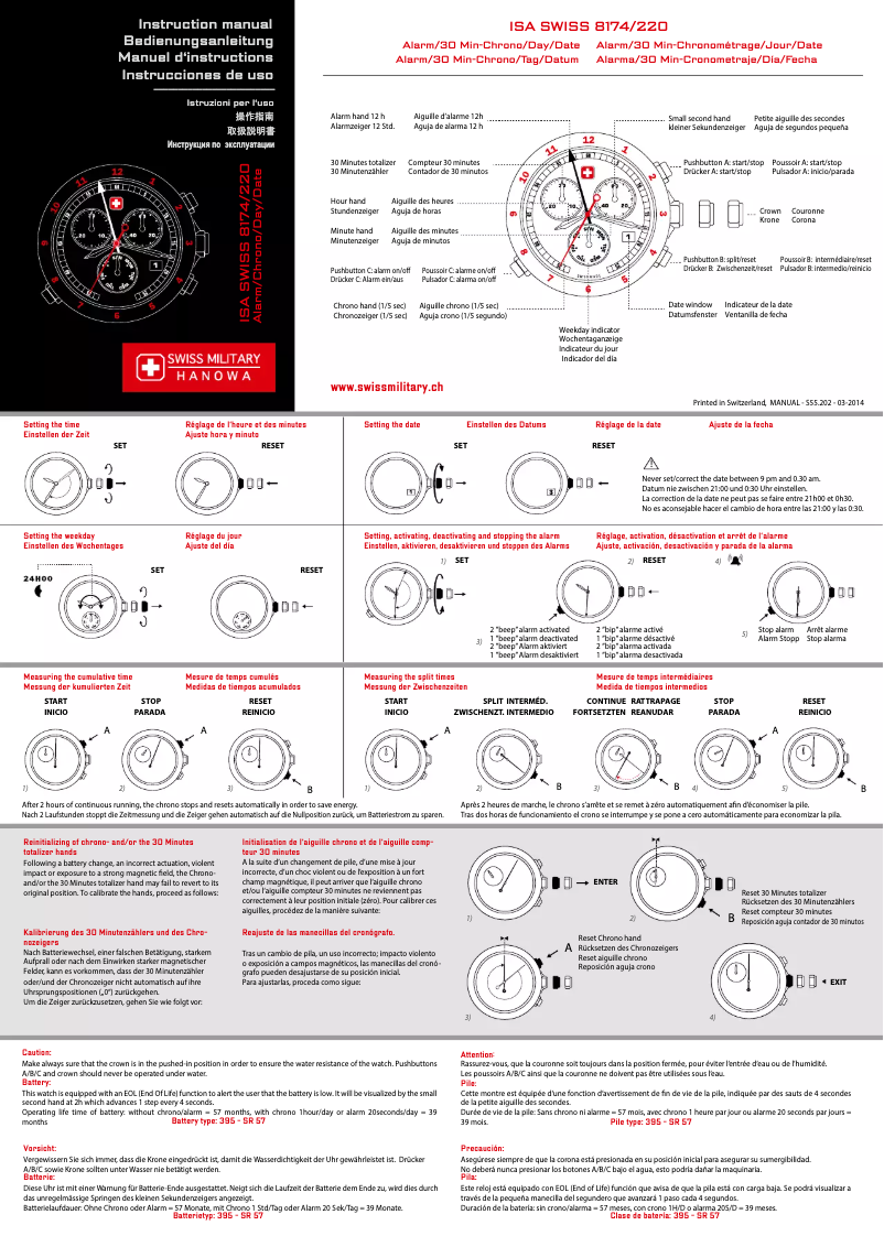 Page n°1 - Manuel utilisateur Swiss Military Hanowa Navigator