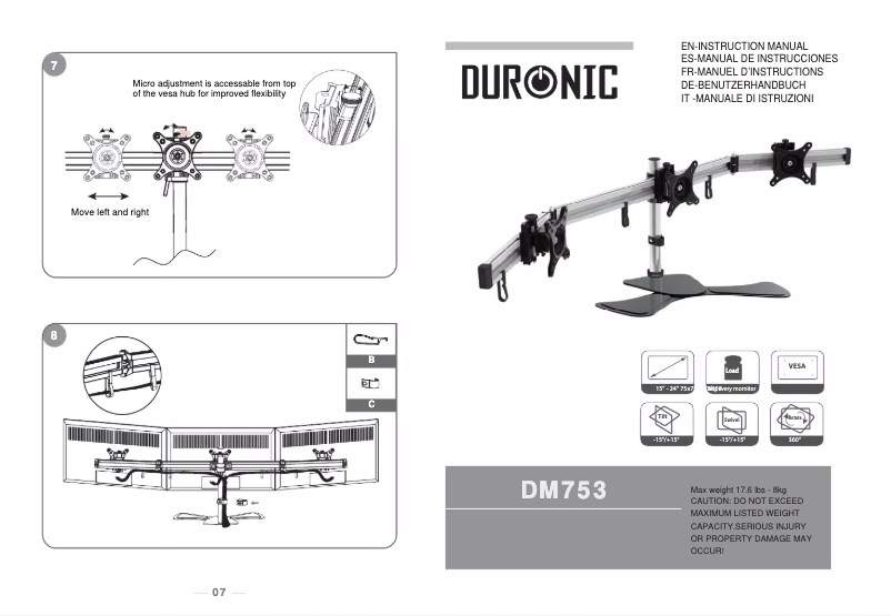 Image de la première page du manuel de l'appareil DM753