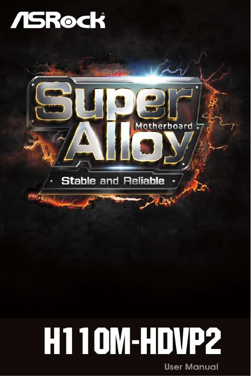 Image de la première page du manuel de l'appareil H110M-HDVP2