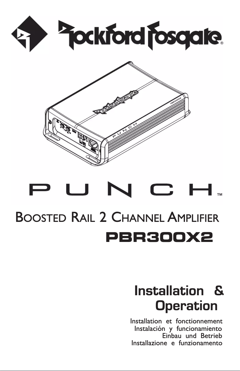 Image de la première page du manuel de l'appareil Punch PBR300X2