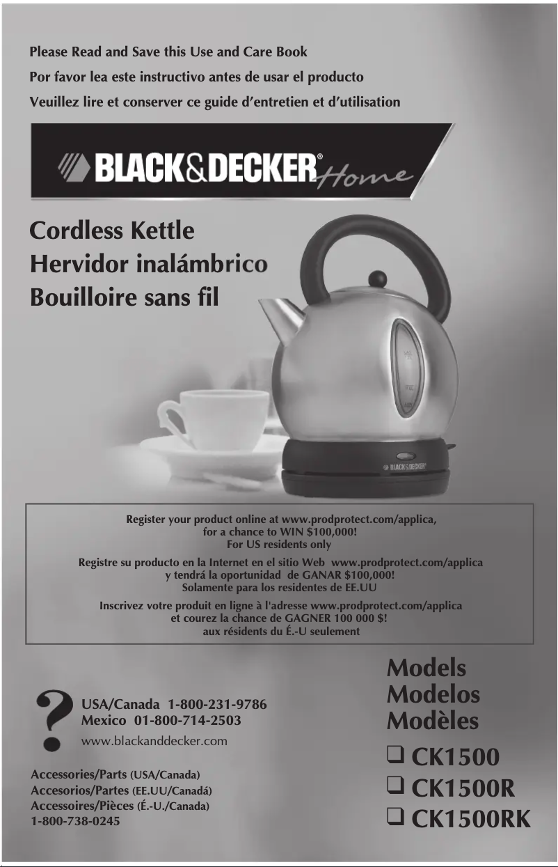Page n°1 - Manuel utilisateur Black & Decker CK1500R