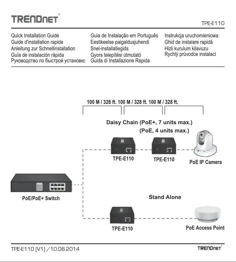 Page n°1 - Manuel utilisateur TRENDnet TPE-E110