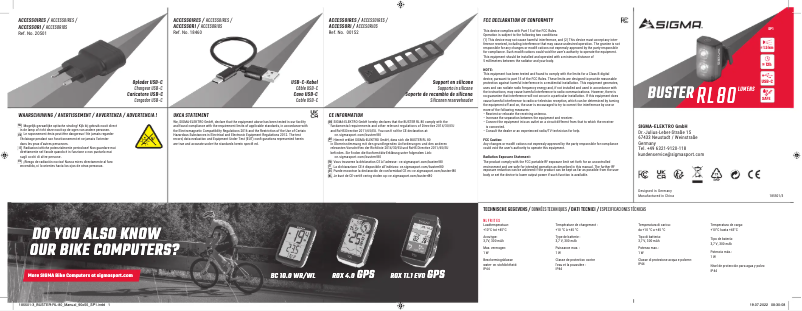 Imagen de la primera página del manual del dispositivo Buster RL 80