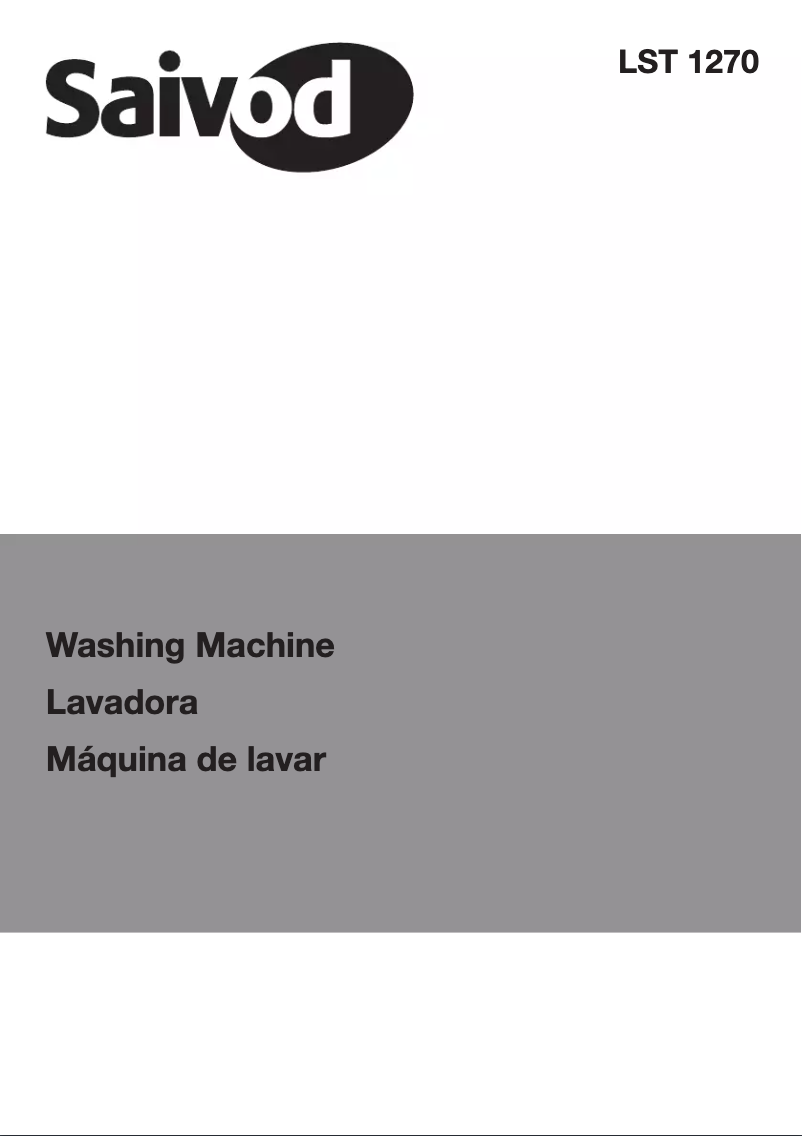 Page n°1 - Manuel utilisateur Saivod LST 1270