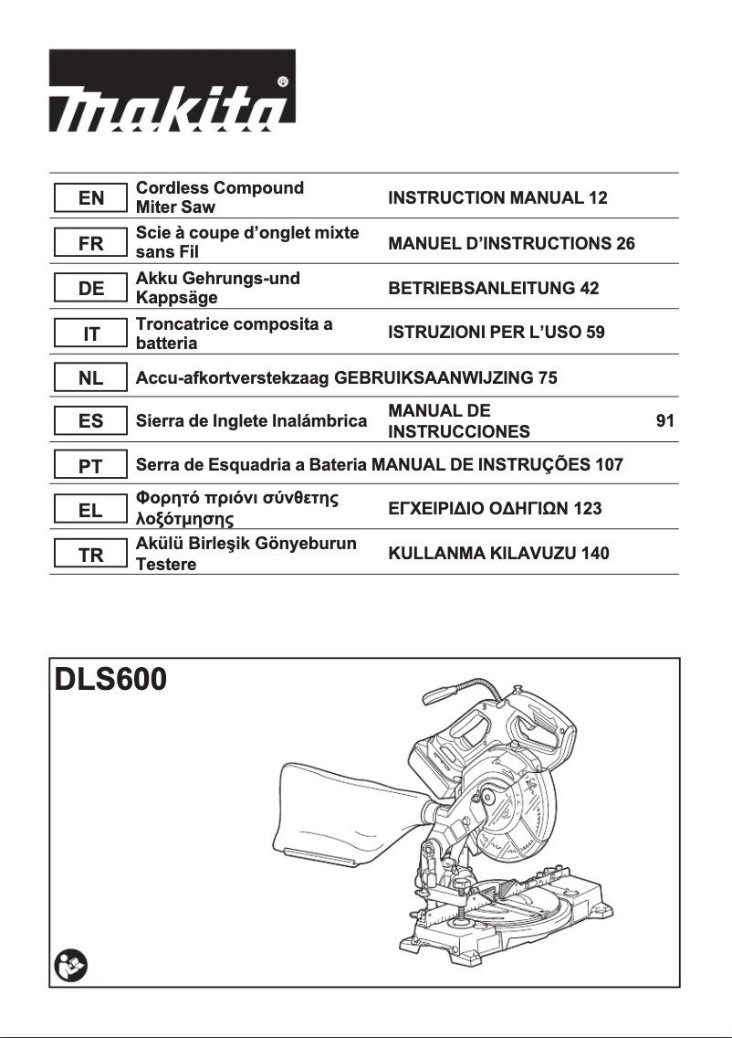 Page 1 de la notice Manuel utilisateur Makita DLS600RTE