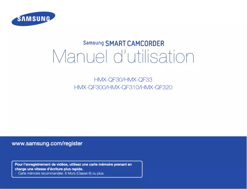 Page n°1 - Manuel utilisateur Samsung HMX-QF30BP
