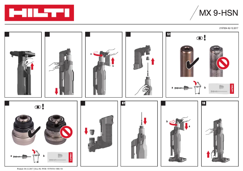 Página 1 del manual Manual de usuario Hilti MX 9-HSN