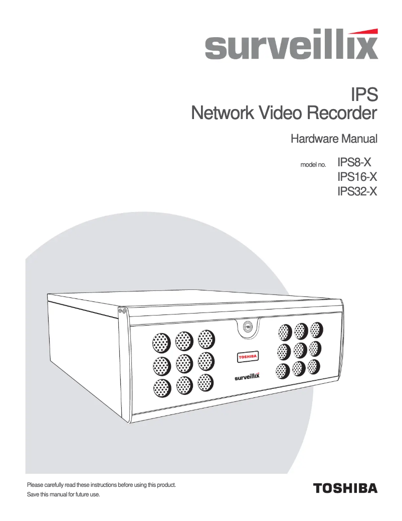 Page 1 de la notice Manuel utilisateur Toshiba IPS32-4T