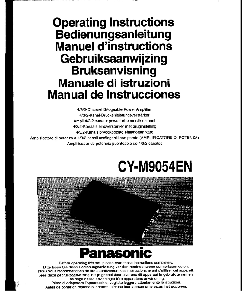 Imagen de la primera página del manual del dispositivo CY-M9054EN