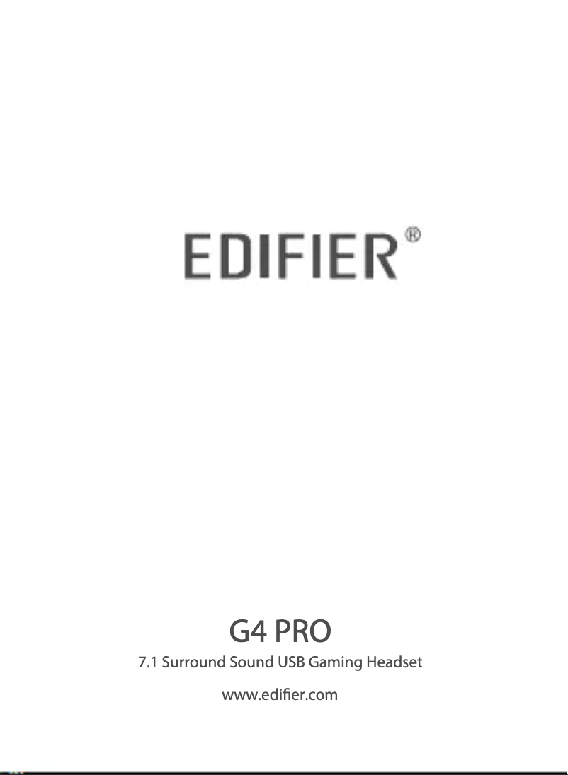 Image de la première page du manuel de l'appareil G4 Pro