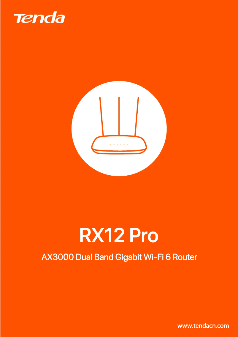 Página 1 del manual Ficha técnica Tenda RX12 Pro