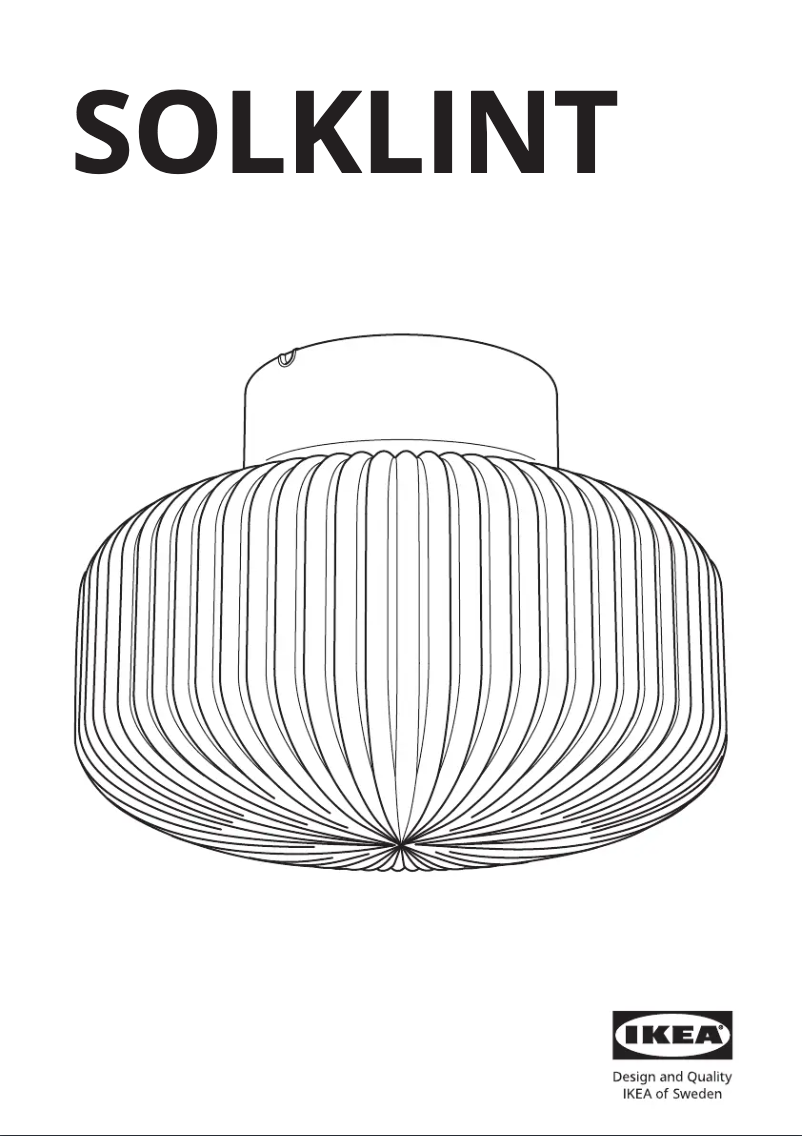 Page 1 de la notice Manuel utilisateur Ikea SOLKLINT 404.720.31