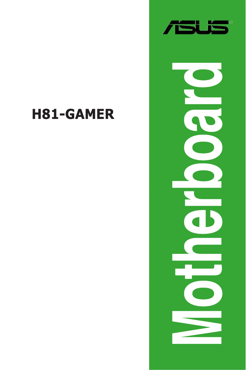 Image de la première page du manuel de l'appareil H81-GAMER