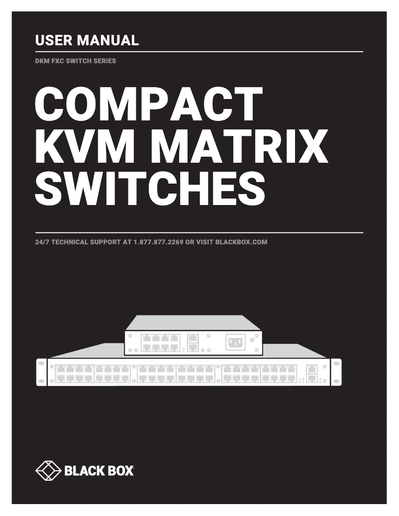 Page 1 de la notice Manuel utilisateur Black Box ACXC48FHS